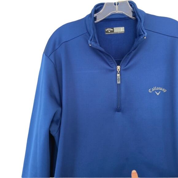 Callaway Blue Quarter Zip Sweater Sz M - Picture 2 of 8